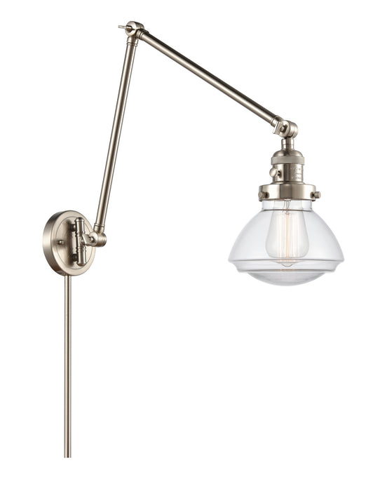 Innovations 238-SN-G322 One Light Swing Arm Lamp, Brushed Satin Nickel