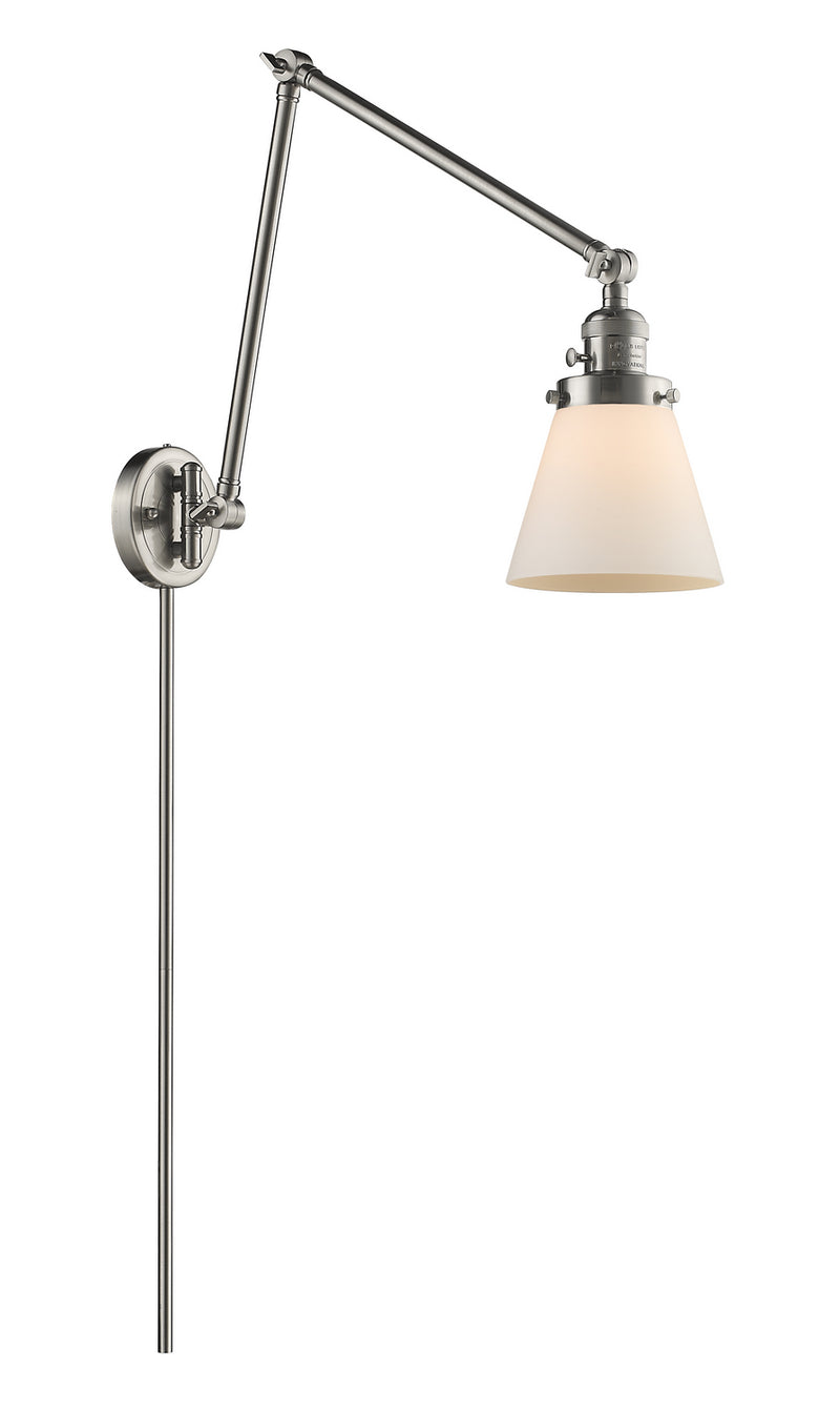 Innovations 238-SN-G61 One Light Swing Arm Lamp, Brushed Satin Nickel