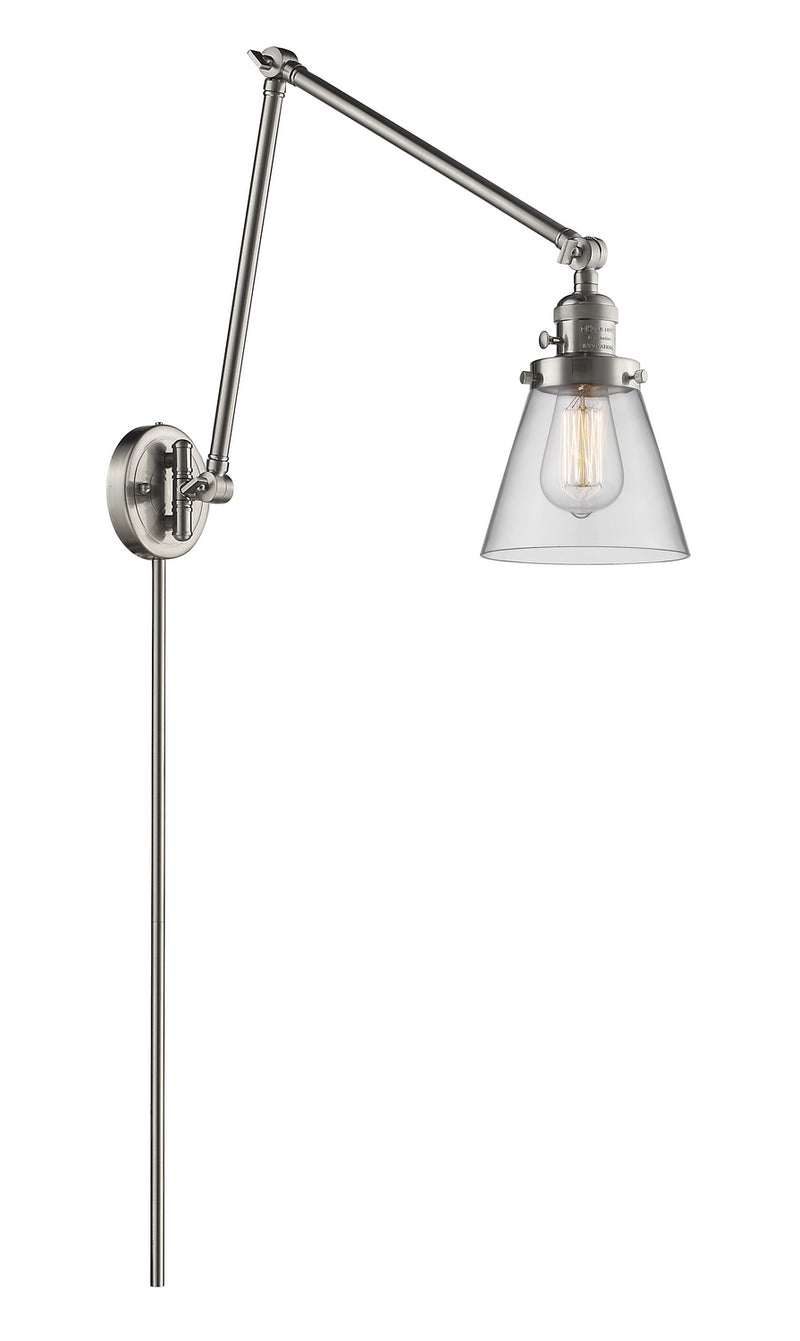 Innovations 238-SN-G62 One Light Swing Arm Lamp, Brushed Satin Nickel