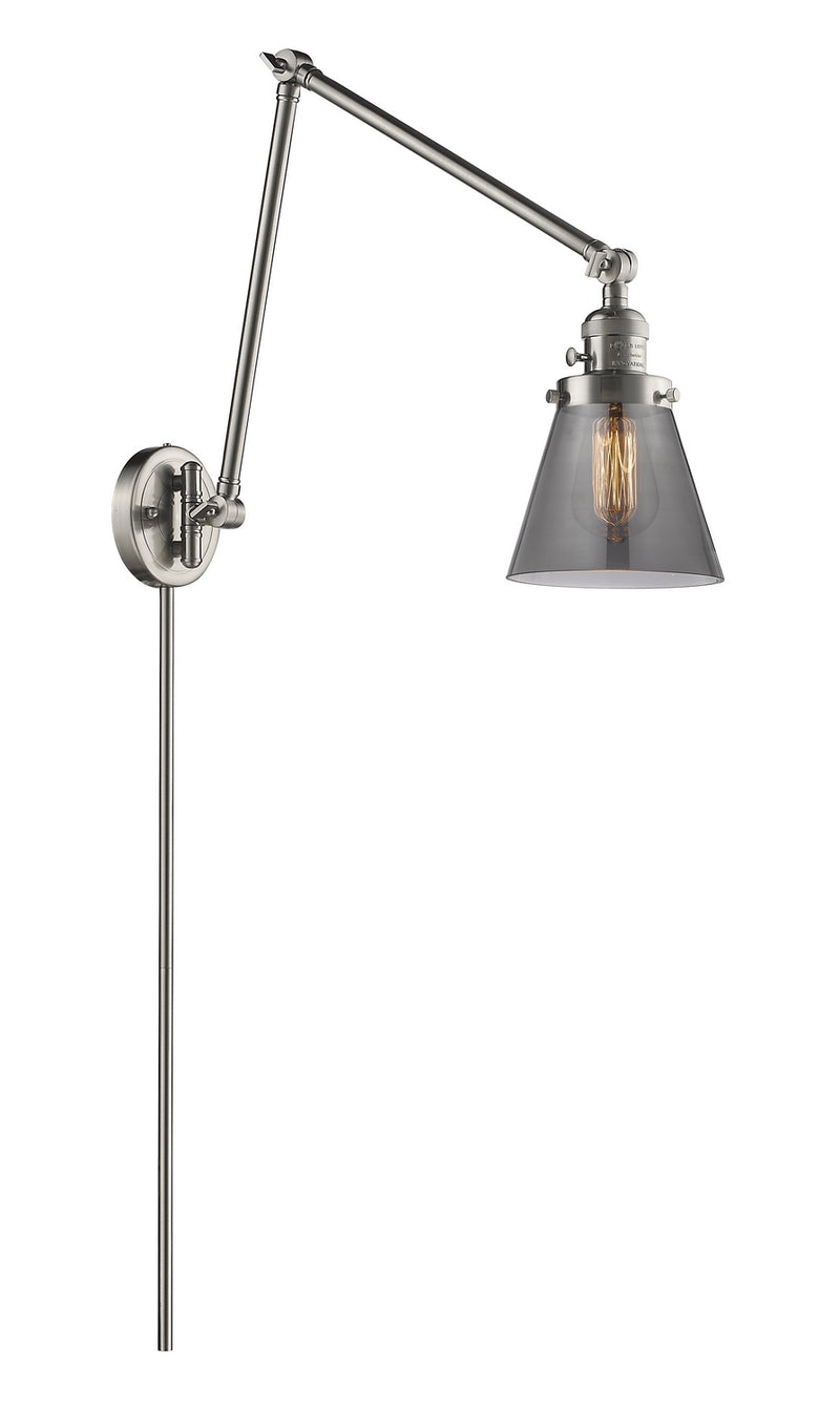 Innovations 238-SN-G63 One Light Swing Arm Lamp, Brushed Satin Nickel