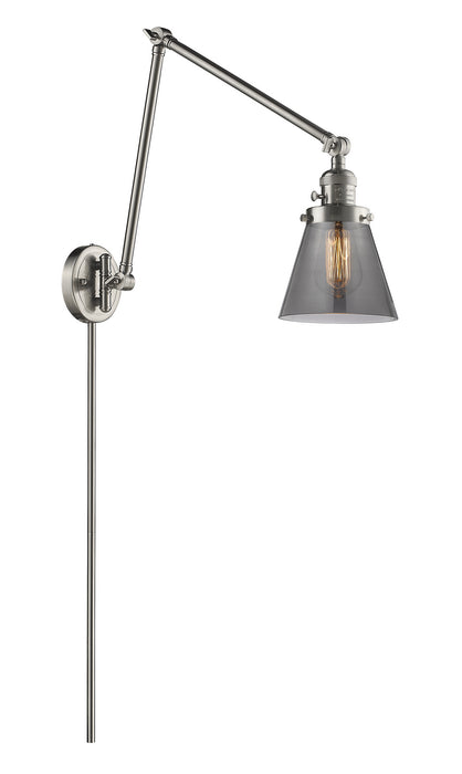 Innovations 238-SN-G63 One Light Swing Arm Lamp, Brushed Satin Nickel