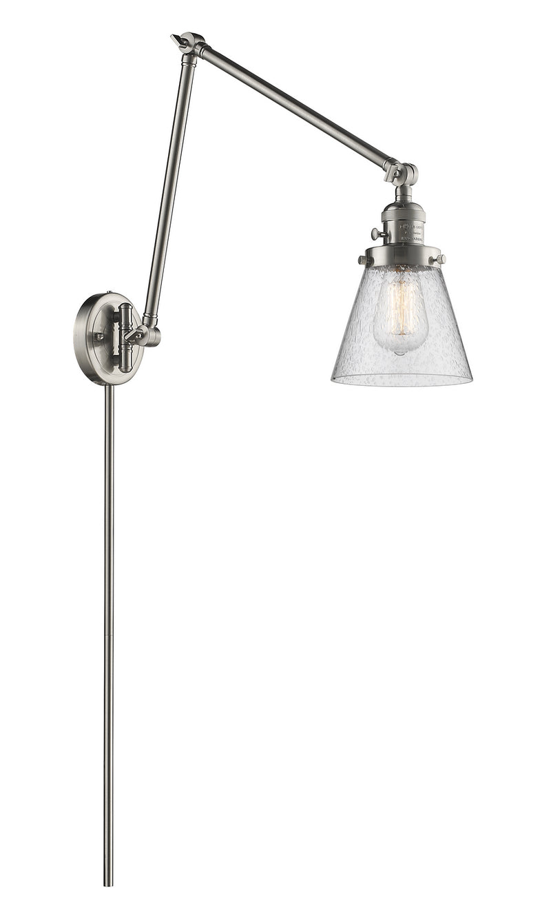 Innovations 238-SN-G64 One Light Swing Arm Lamp, Brushed Satin Nickel