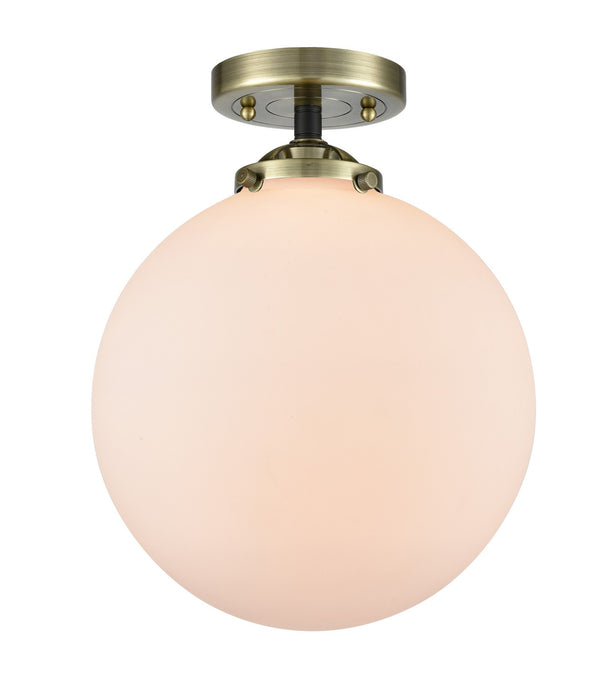 Innovations 284-1C-BAB-G201-10-LED LED Semi-Flush Mount, Black Antique Brass