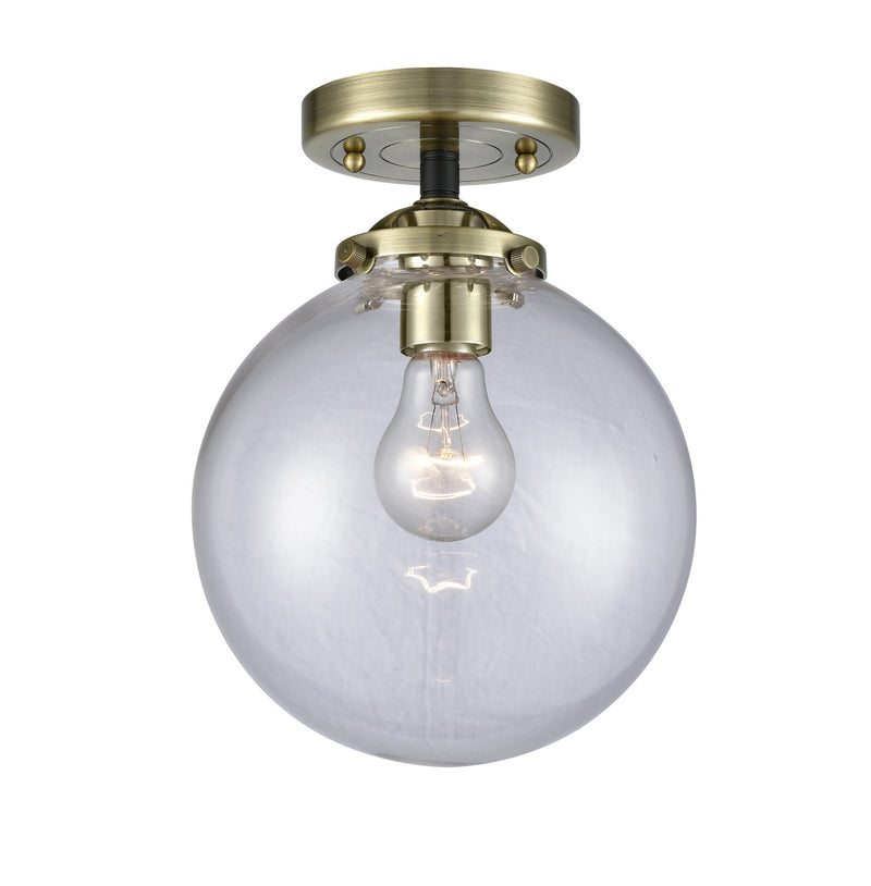 Innovations 284-1C-BAB-G202-8 One Light Semi-Flush Mount, Black Antique Brass