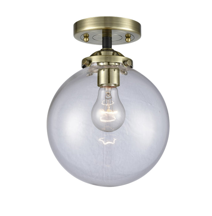 Innovations 284-1C-BAB-G202-8-LED LED Semi-Flush Mount, Black Antique Brass