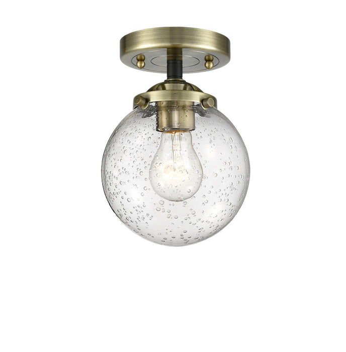 Innovations 284-1C-BAB-G204-6-LED LED Semi-Flush Mount, Black Antique Brass