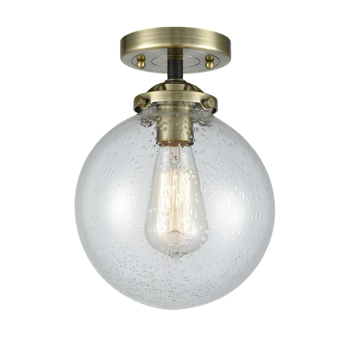 Innovations 284-1C-BAB-G204-8 One Light Semi-Flush Mount, Black Antique Brass