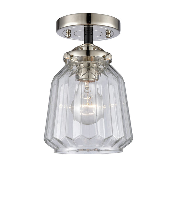 Innovations 284-1C-BPN-G142-LED LED Semi-Flush Mount, Black Polished Nickel