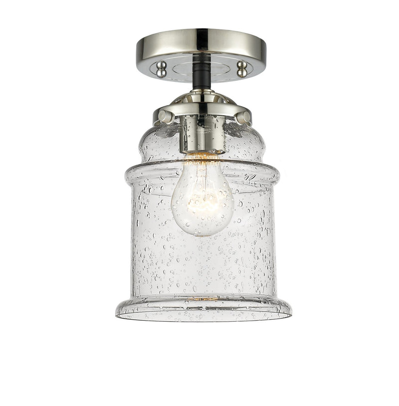 Innovations 284-1C-BPN-G184-LED LED Semi-Flush Mount, Black Polished Nickel