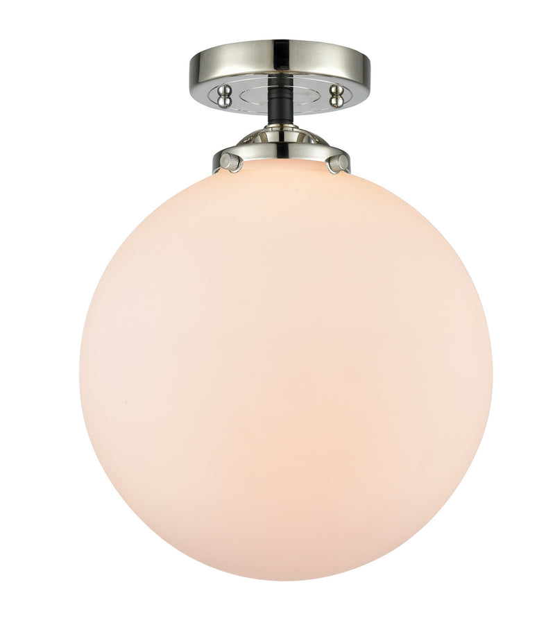 Innovations 284-1C-BPN-G201-10 One Light Semi-Flush Mount, Black Polished Nickel