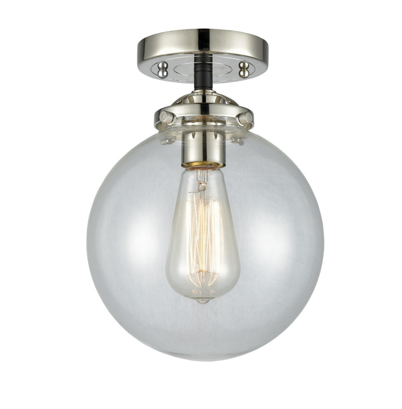 Innovations 284-1C-BPN-G202-8-LED LED Semi-Flush Mount, Black Polished Nickel