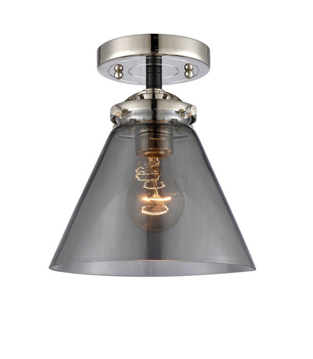 Innovations 284-1C-BPN-G43 One Light Semi-Flush Mount, Black Polished Nickel