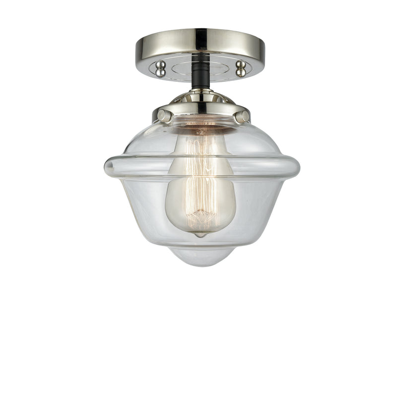 Innovations 284-1C-BPN-G532 One Light Semi-Flush Mount, Black Polished Nickel