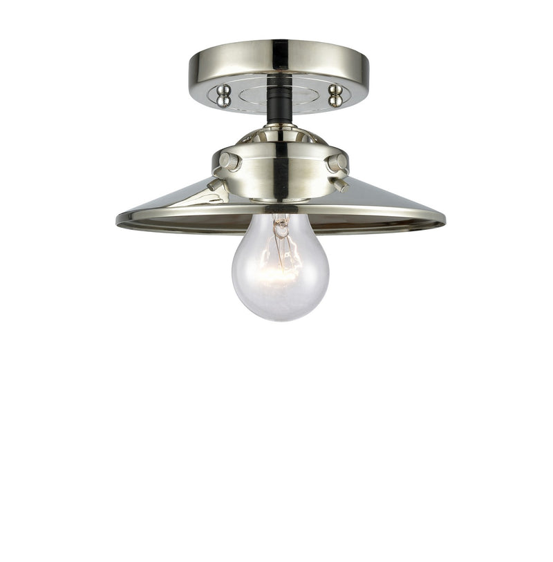 Innovations 284-1C-BPN-M1-PN-LED LED Semi-Flush Mount, Black Polished Nickel