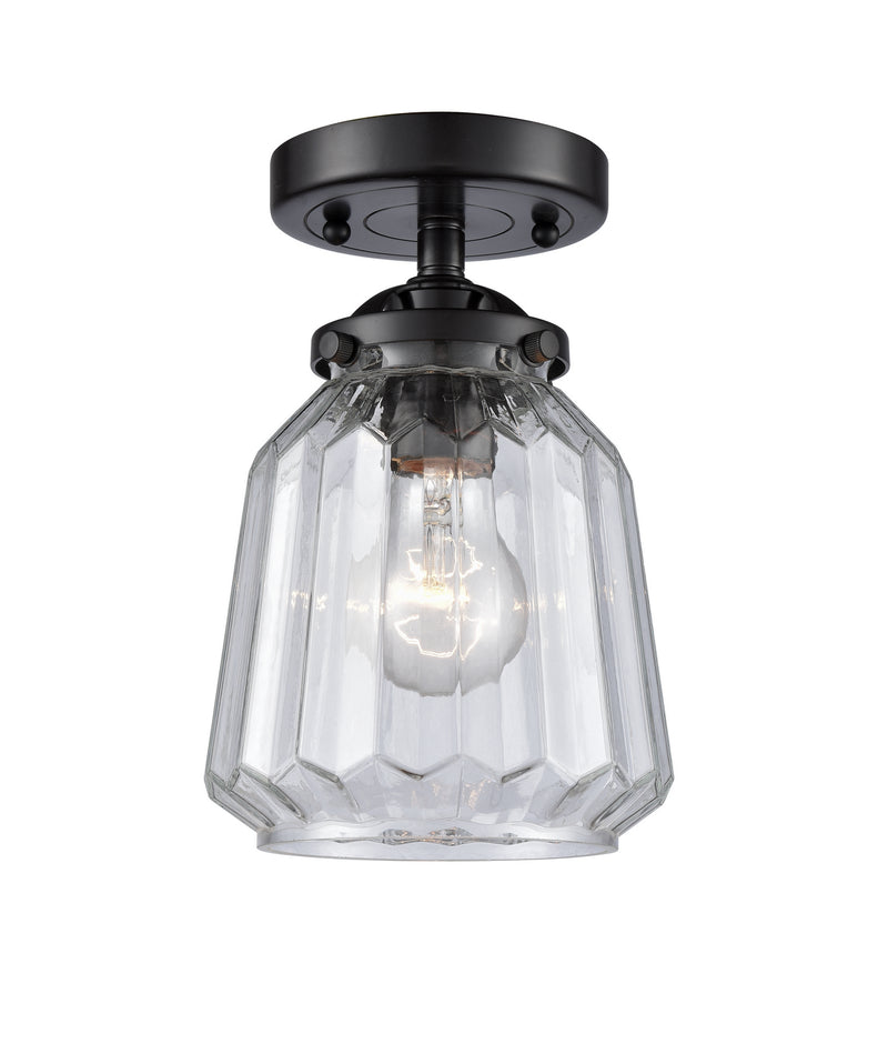 Innovations 284-1C-OB-G142 One Light Semi-Flush Mount, Oil Rubbed Bronze