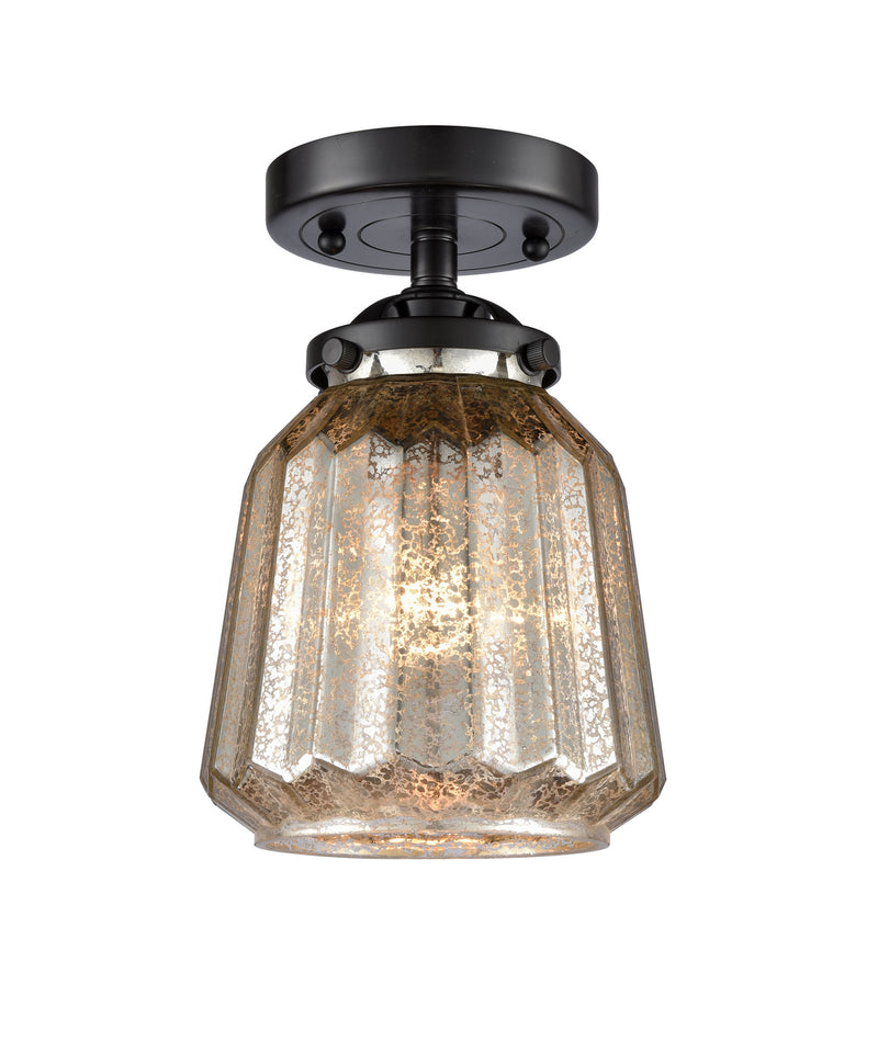Innovations 284-1C-OB-G146 One Light Semi-Flush Mount, Oil Rubbed Bronze