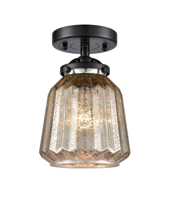 Innovations 284-1C-OB-G146 One Light Semi-Flush Mount, Oil Rubbed Bronze