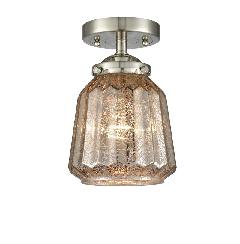 Innovations 284-1C-SN-G146-LED LED Semi-Flush Mount, Brushed Satin Nickel