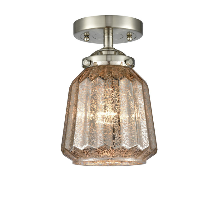 Innovations 284-1C-SN-G146-LED LED Semi-Flush Mount, Brushed Satin Nickel