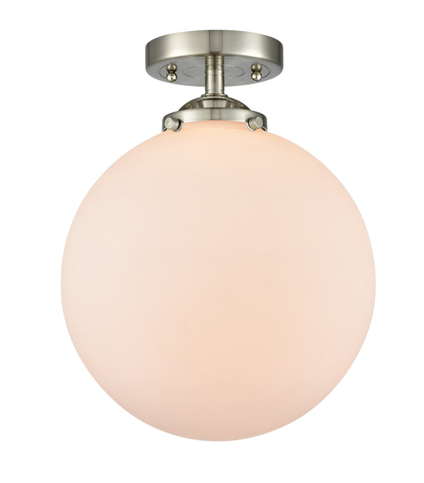 Innovations 284-1C-SN-G201-10 One Light Semi-Flush Mount, Brushed Satin Nickel