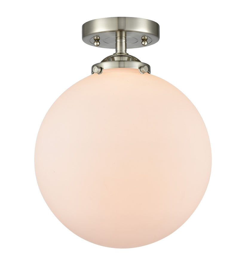 Innovations 284-1C-SN-G201-10-LED LED Semi-Flush Mount, Brushed Satin Nickel