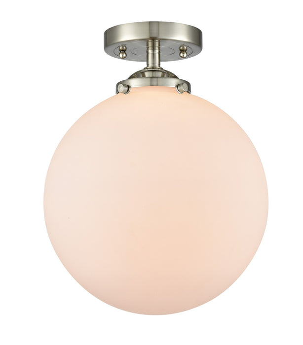 Innovations 284-1C-SN-G201-10-LED LED Semi-Flush Mount, Brushed Satin Nickel