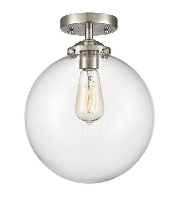 Innovations 284-1C-SN-G202-10 One Light Semi-Flush Mount, Brushed Satin Nickel