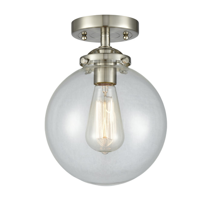 Innovations 284-1C-SN-G202-8 One Light Semi-Flush Mount, Brushed Satin Nickel