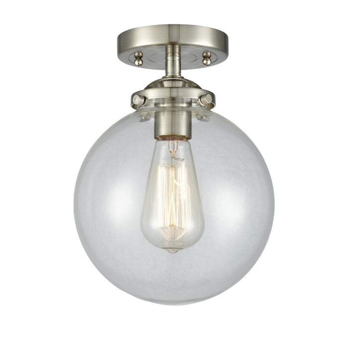 Innovations 284-1C-SN-G202-8-LED LED Semi-Flush Mount, Brushed Satin Nickel