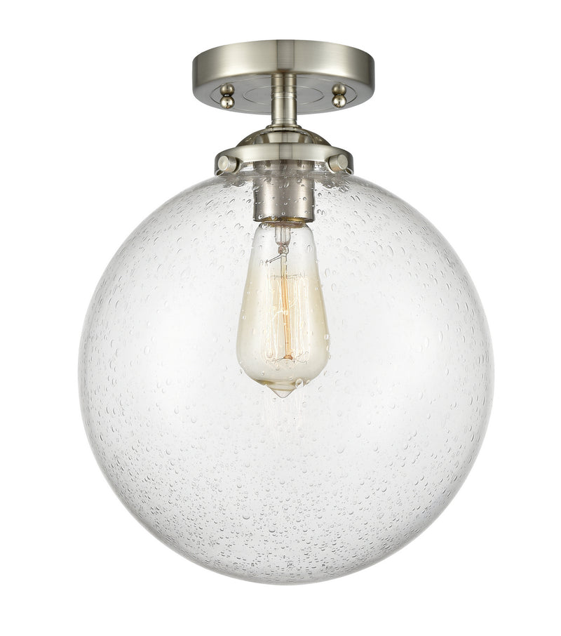 Innovations 284-1C-SN-G204-10 One Light Semi-Flush Mount, Brushed Satin Nickel