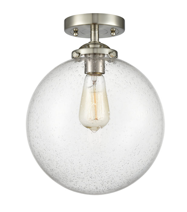 Innovations 284-1C-SN-G204-10 One Light Semi-Flush Mount, Brushed Satin Nickel