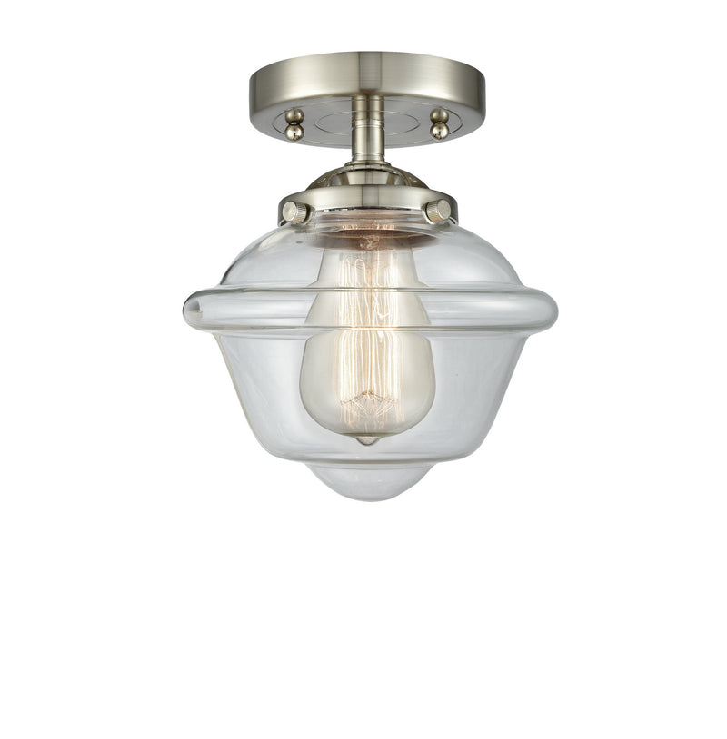 Innovations 284-1C-SN-G532 One Light Semi-Flush Mount, Brushed Satin Nickel