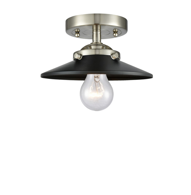 Innovations 284-1C-SN-M6-BK-LED LED Semi-Flush Mount, Brushed Satin Nickel