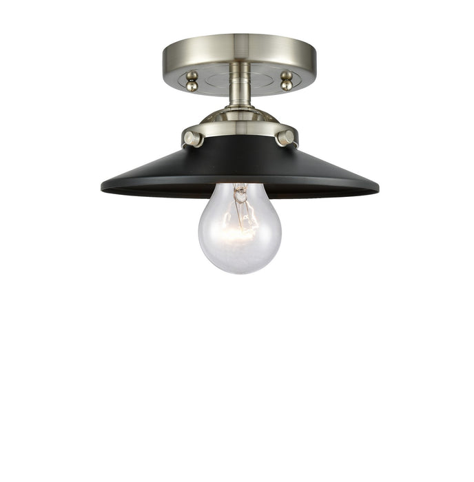 Innovations 284-1C-SN-M6-BK-LED LED Semi-Flush Mount, Brushed Satin Nickel