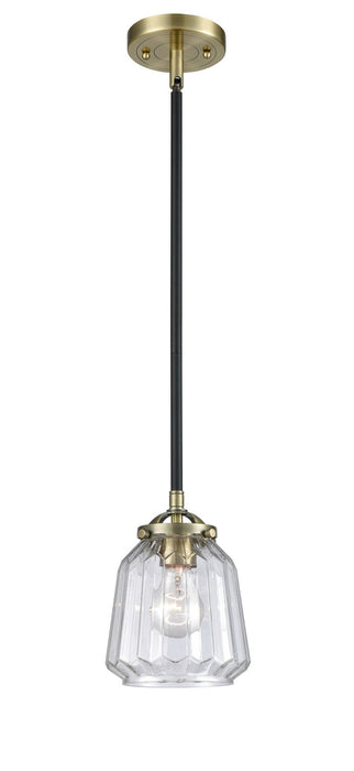Innovations 284-1S-BAB-G142-LED LED Mini Pendant, Black Antique Brass