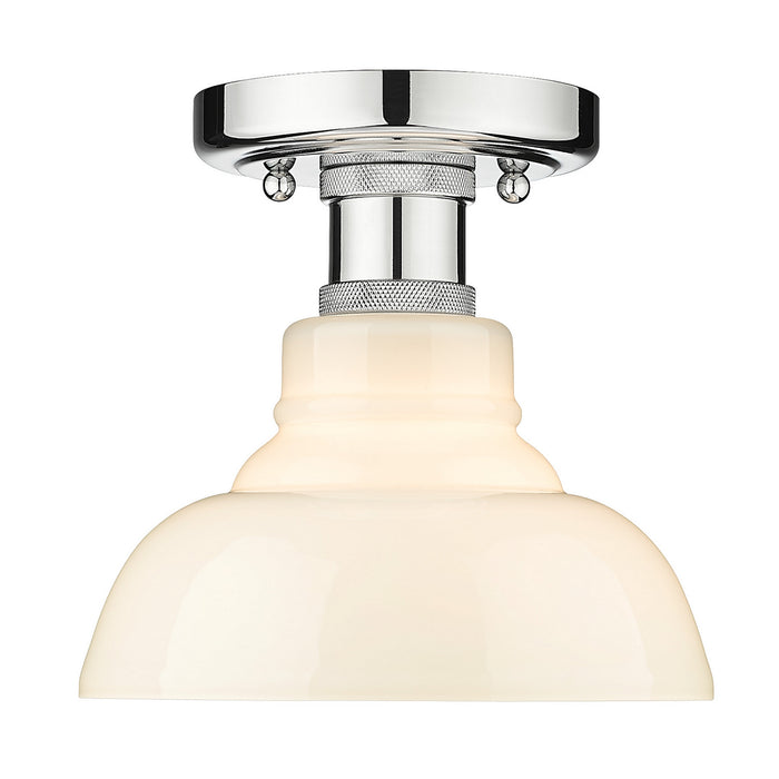 Golden 0305-FM CH-VMG One Light Flush Mount, Chrome