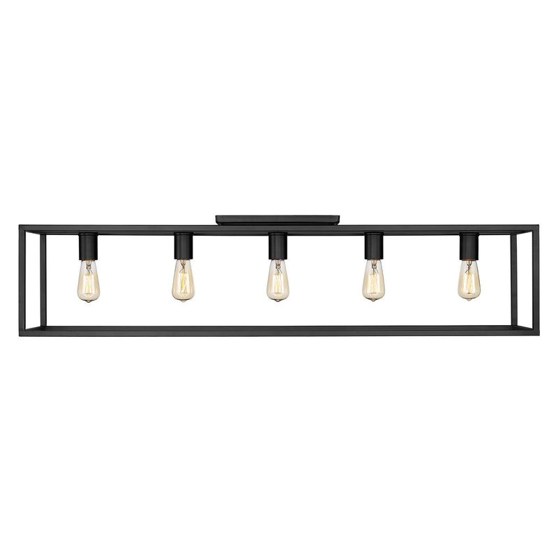 Golden 2072-FM41 BLK Five Light Flush Mount, Matte Black