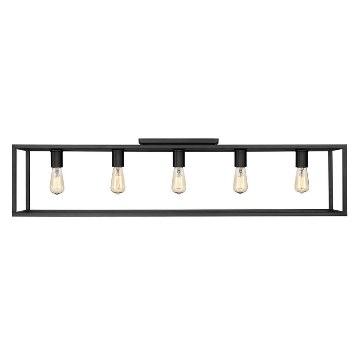 Golden 2072-FM41 BLK Five Light Flush Mount, Matte Black