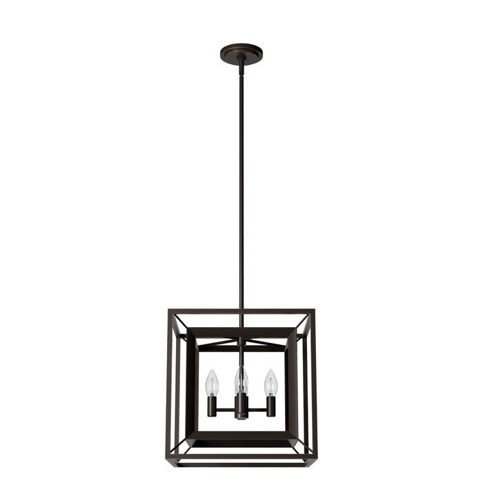 Hunter 19401 Four Light Chandelier, Onyx Bengal