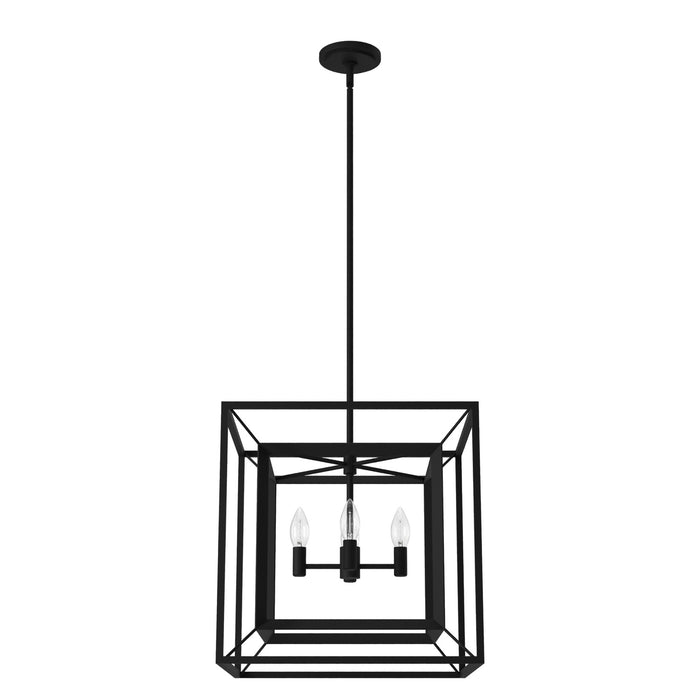 Hunter 19404 Four Light Chandelier, Natural Black Iron