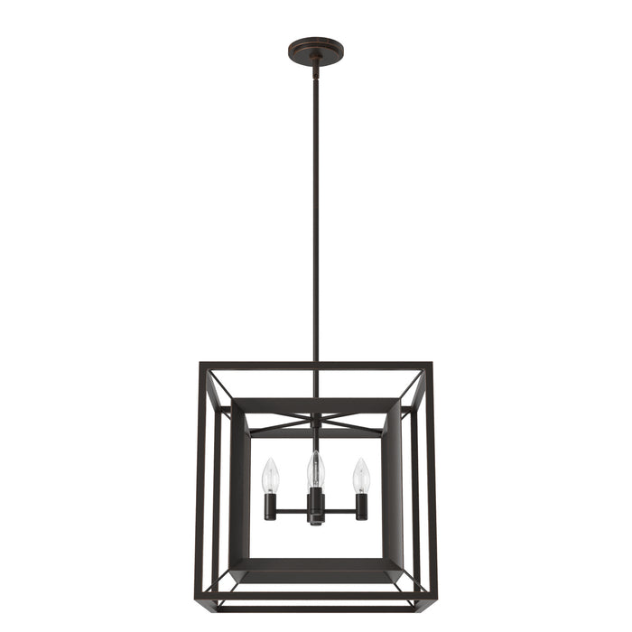 Hunter 19405 Four Light Chandelier, Onyx Bengal