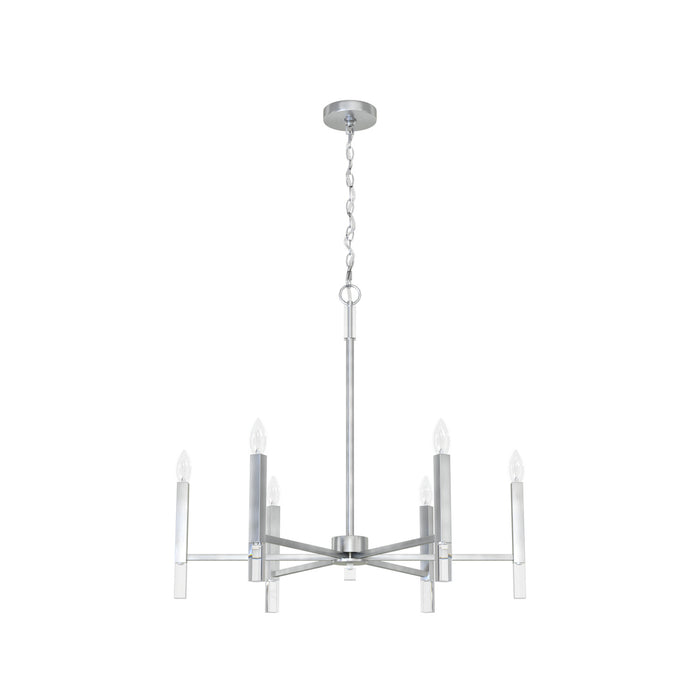 Hunter 19518 Six Light Chandelier, Brushed Nickel