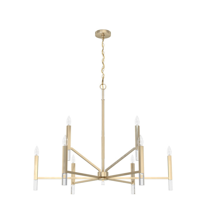 Hunter 19521 Nine Light Chandelier, Alturas Gold