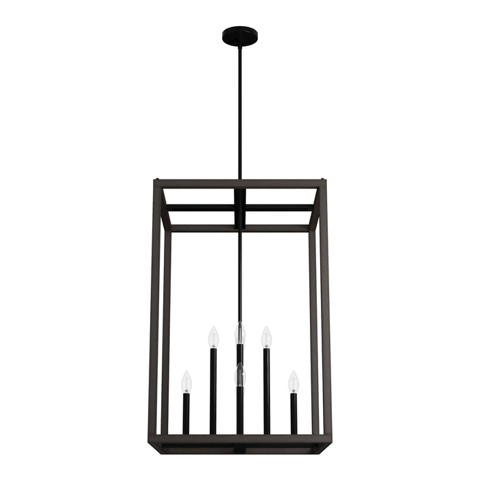 Hunter 19678 Eight Light Pendant, Matte Black