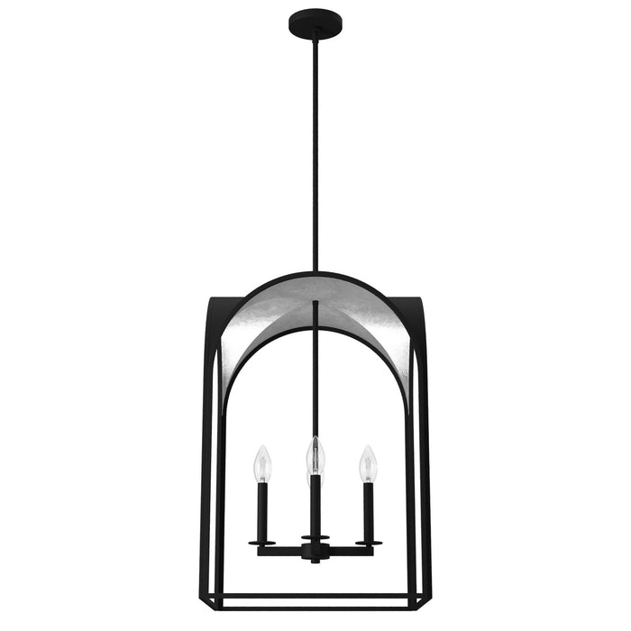 Hunter 19734 Four Light Pendant, Natural Black Iron