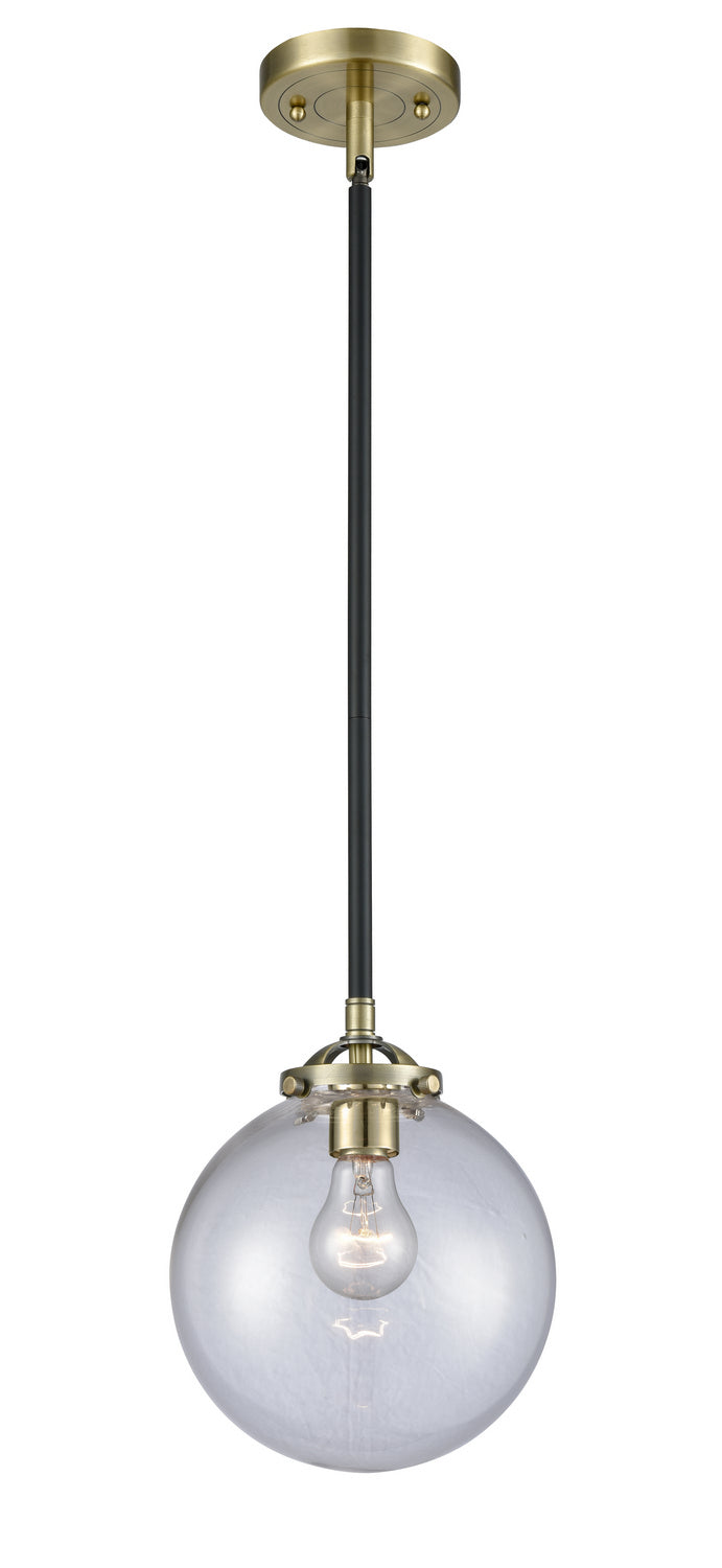 Innovations 284-1S-BAB-G202-8 One Light Mini Pendant, Black Antique Brass