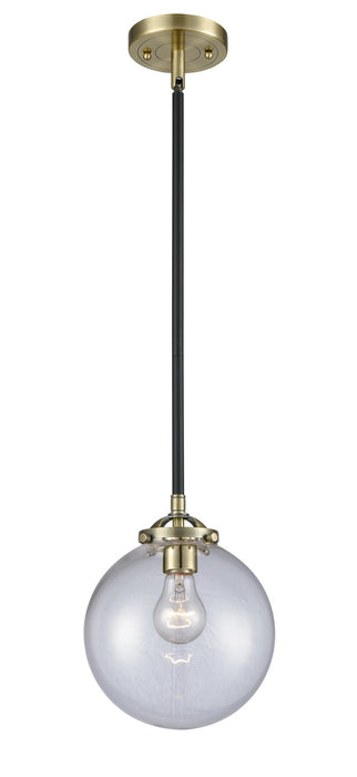 Innovations 284-1S-BAB-G202-8 One Light Mini Pendant, Black Antique Brass