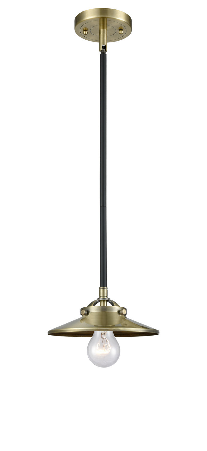 Innovations 284-1S-BAB-M4-AB One Light Mini Pendant, Black Antique Brass