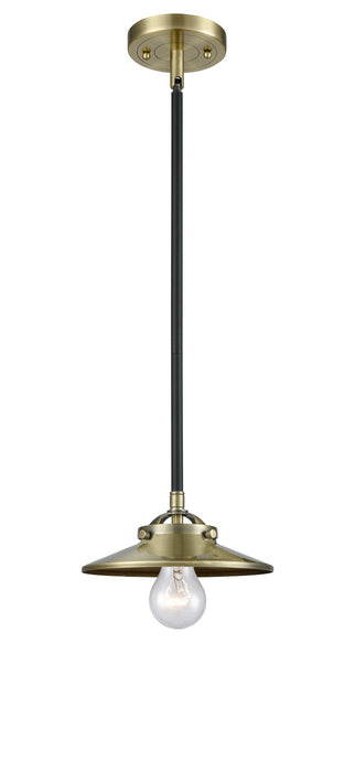 Innovations 284-1S-BAB-M4-AB One Light Mini Pendant, Black Antique Brass