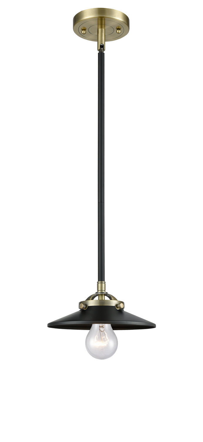 Innovations 284-1S-BAB-M6-BK One Light Mini Pendant, Black Antique Brass
